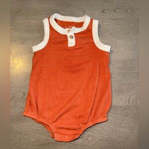 Cat and Jack orange onsie, 3-6m